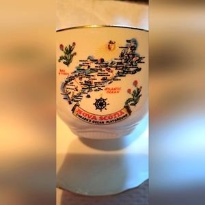 Beautiful Nova Scotia Tea Cup W/saucer Decorated In Canada With 22k Gold On Rims